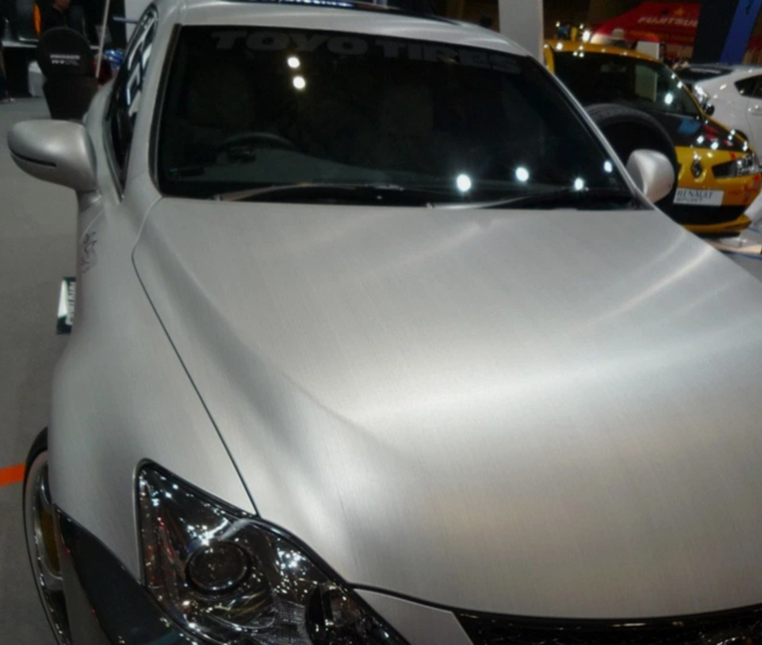 Професионално декоративно автомобилно фолио Brushed Silver 1.52 x 18M