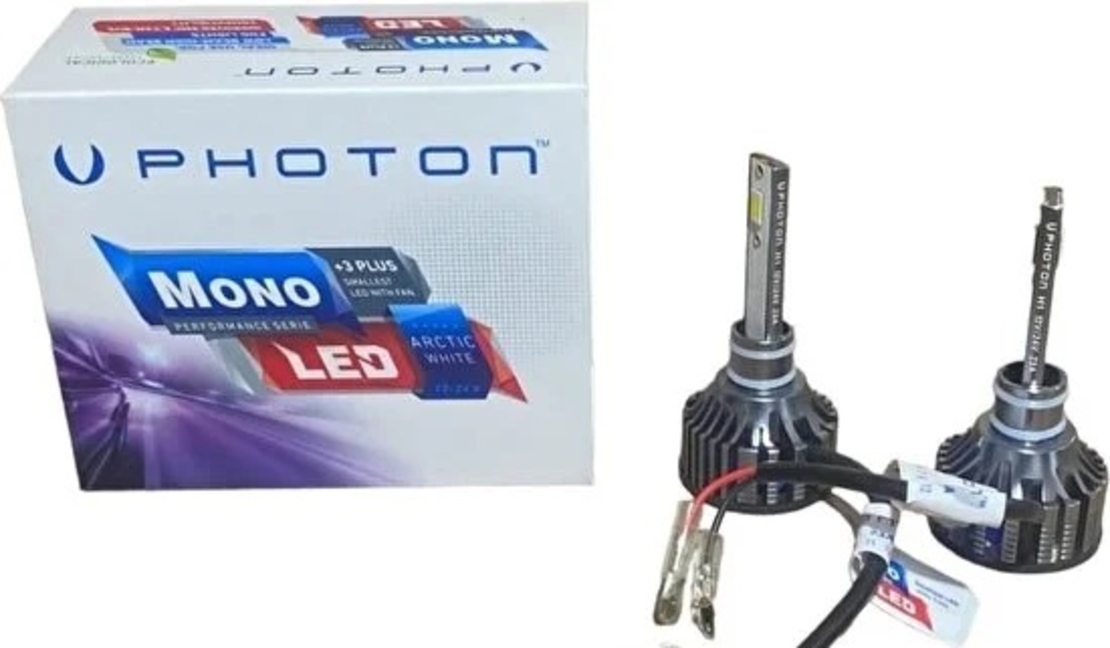 Комплект yмалени mини лед диодни крушки H1 Х1 12-24V 70W 10000lm за фарове Can Bus без грешки Photon Mono LED +3 Plus