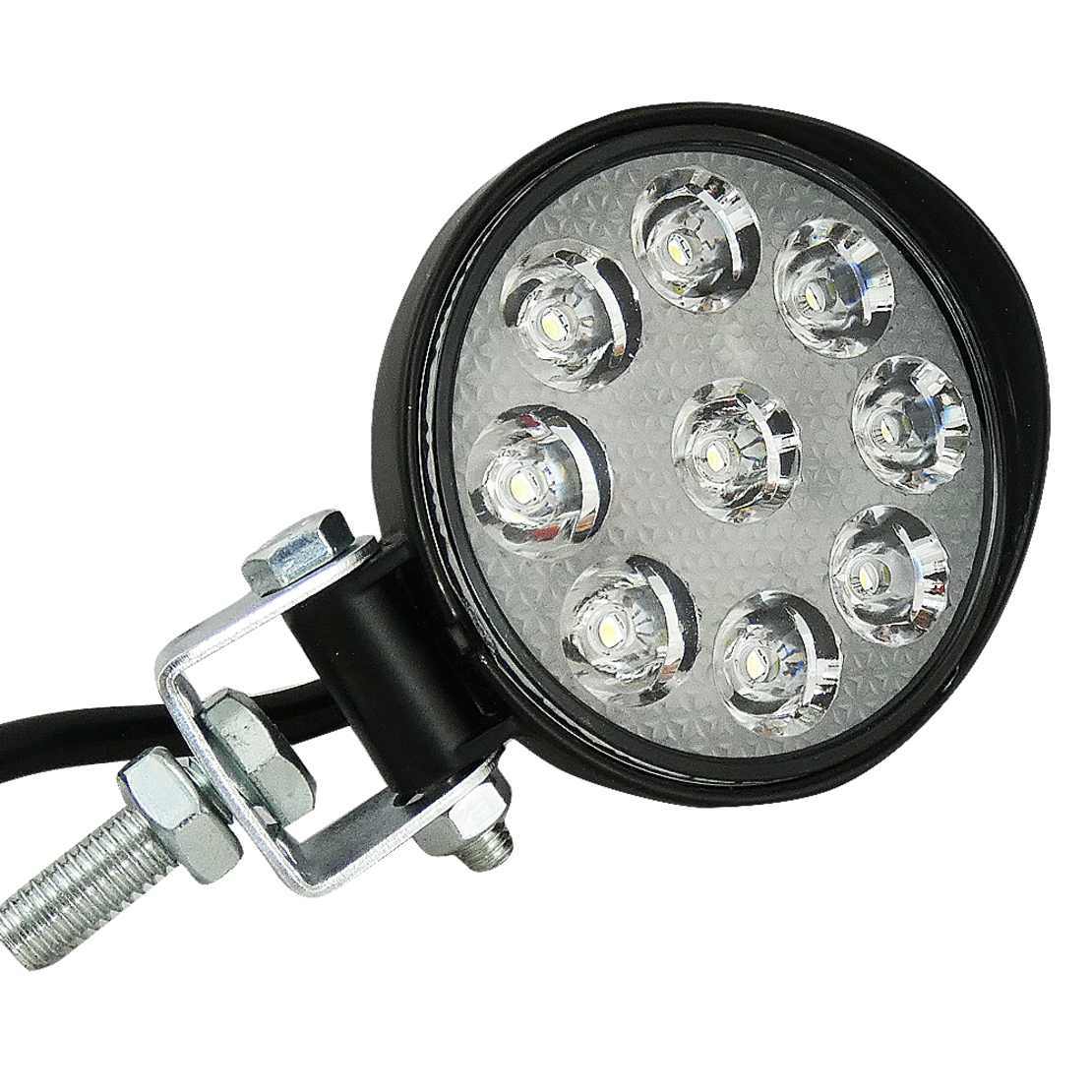 LED Халоген Кръгла Диодна Работна Лампа Диоден Фар Прожектор Задна Светлина 1350lm 27W