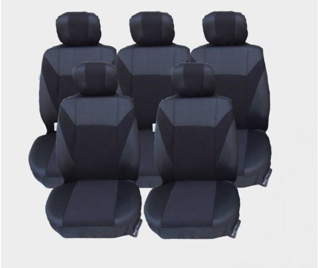 Калъфи тапицерия за Ford S-MAX C-MAX, VW Touran, Sharan, Toyota Corolla Verso, Черни