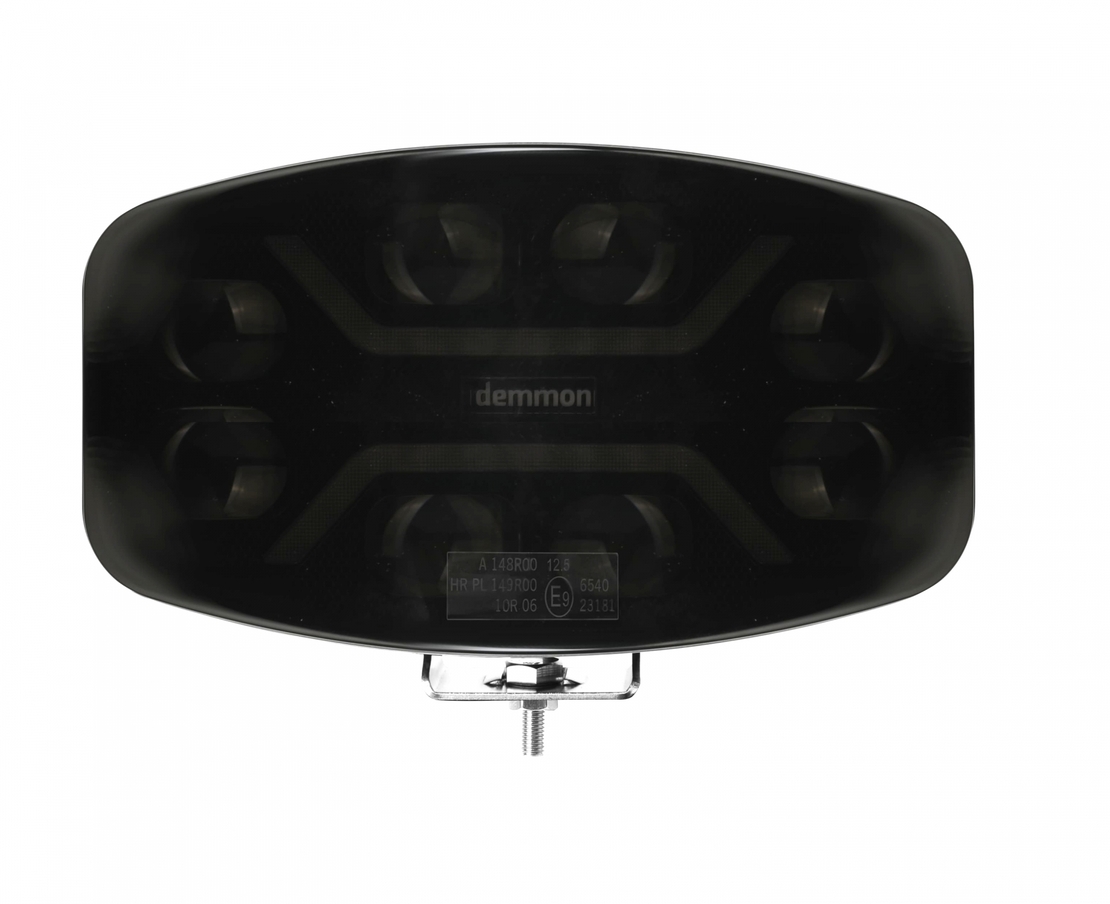 LED ЛЕД диоден фар халоген лампа 12V - 24V 48W бяло-жълто с черно стъкло за АТВ джип камион трактор земеделски и селскостопански машини и др. 245 x 139.4 x 90 mm E-mark E9