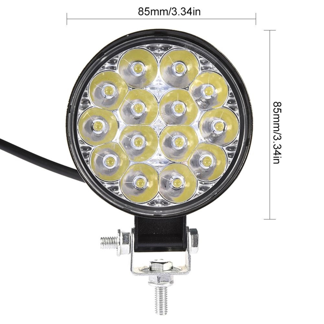 42W Кръгъл Мини Led Диоден Фар Прожектор Дневни Светлини 12V 24V Слим Slim