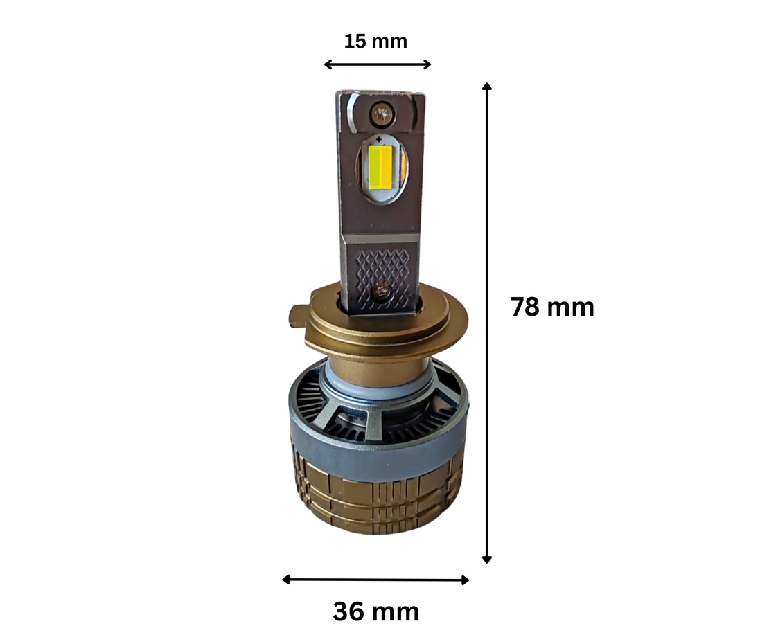 Комплект Smart LED крушки H7 – Два цвята, CSP Dual Color 3500K – 6500K, Bluetooth приложение, CANBUS, 70W, 12–24V