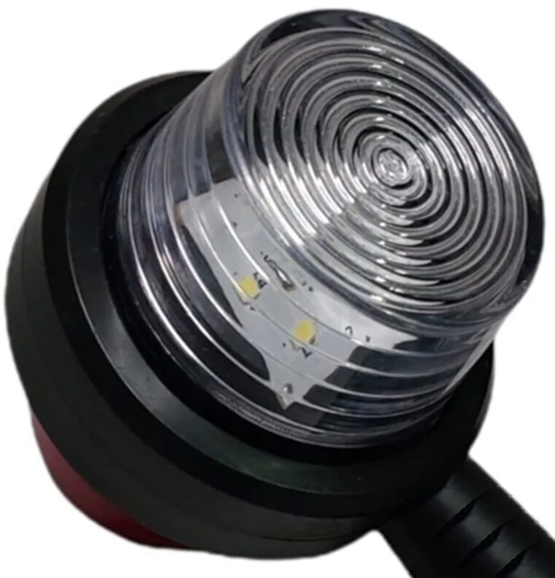Комплект от 2 броя 12-24V ЛЕД LED Диодни Странични Маркери Рогчета Светлини Опушено Стъкло За Камион Ремарке Каравана Кемпер АТВ бяло - червено 2X MAR946