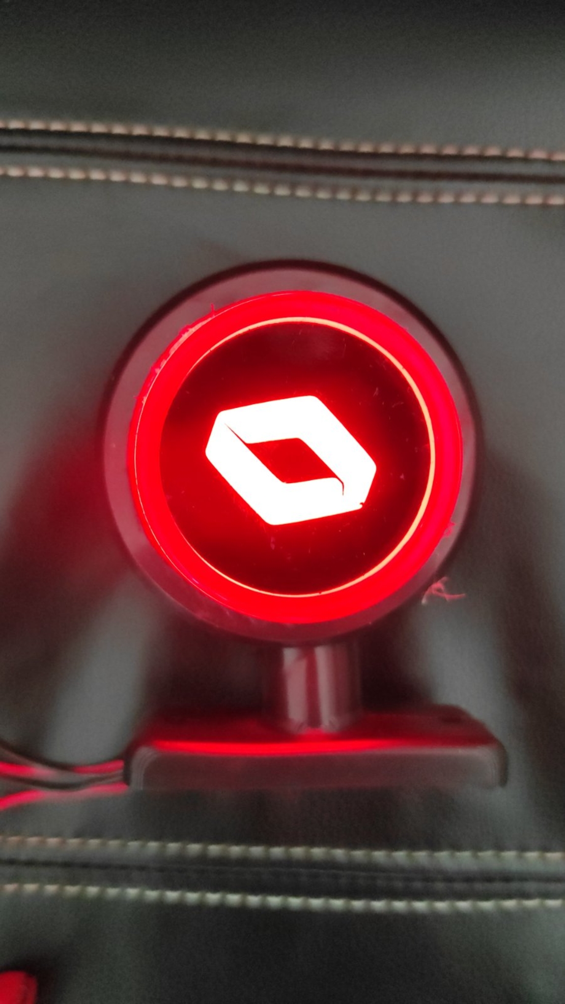 Комплект от 2 броя LED ЛЕД страничен габарит рогче 12 -24V оранжево - червено “old school” Неон Ефект с лого RNT