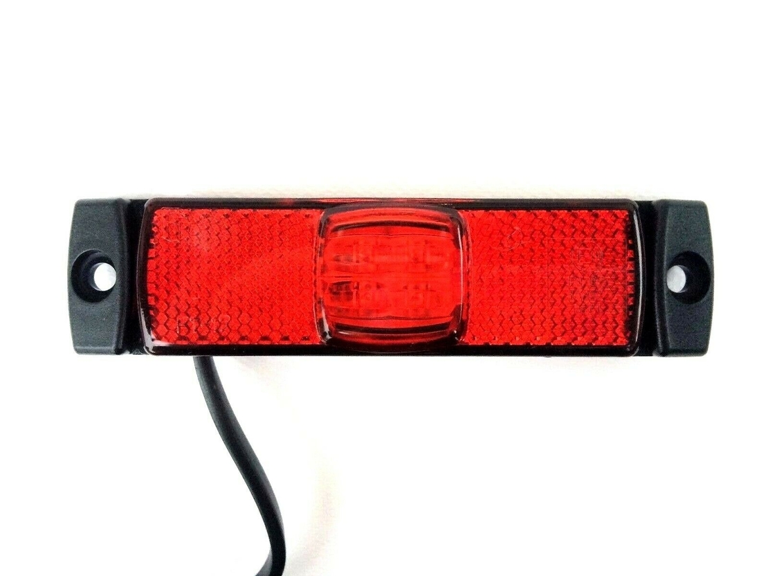 LED ЛЕД Светодиоден Червен Водоустойчив Габарит Маркер Fristom Е-Mark 12V-24V 130mm x 32mm x 14.5mm