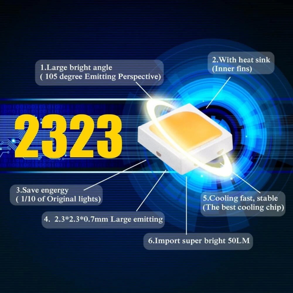 Комплект от 2 броя LED крушки PW24W / PWY24W – 2323 SMD бяла светлина 6000K 360° 12–30V, Canbus без грешки