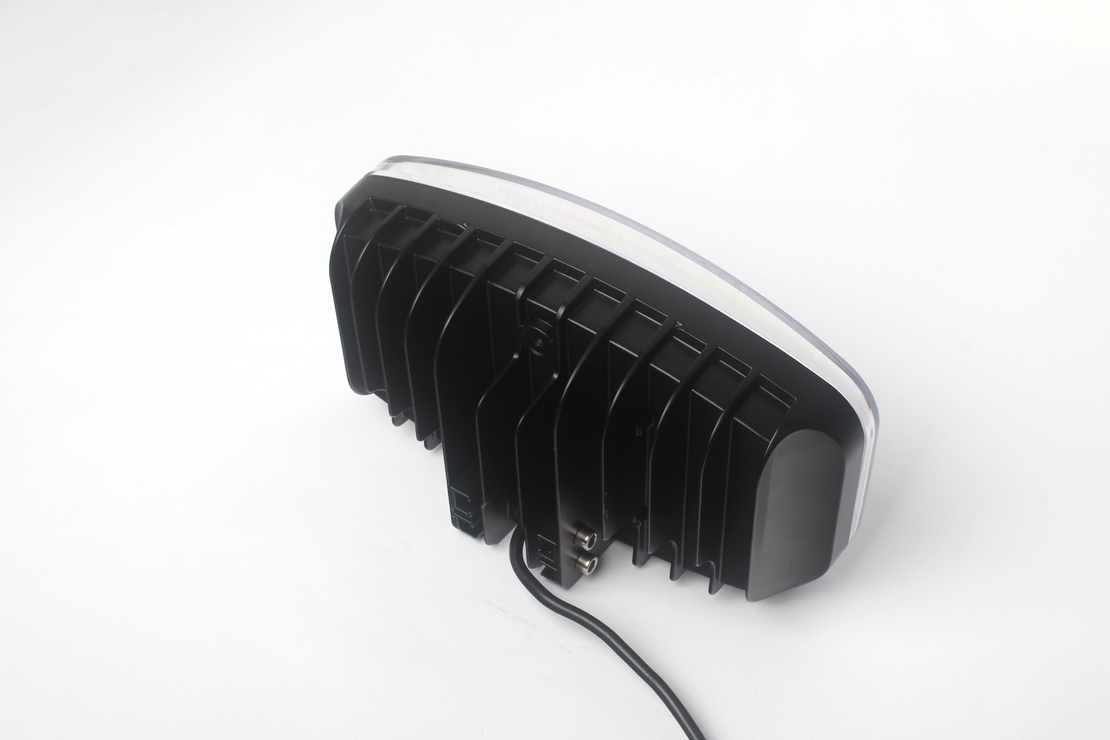 80W LED Лед Фар Халоген С Три Функции Неон ефект Бяло-Жълто/Оранжево Neon 24,5см x 13,9см 4100lm 12V - 24V E-Mark Подходящ За DAF MAN Scania Volvo Iveco и др.