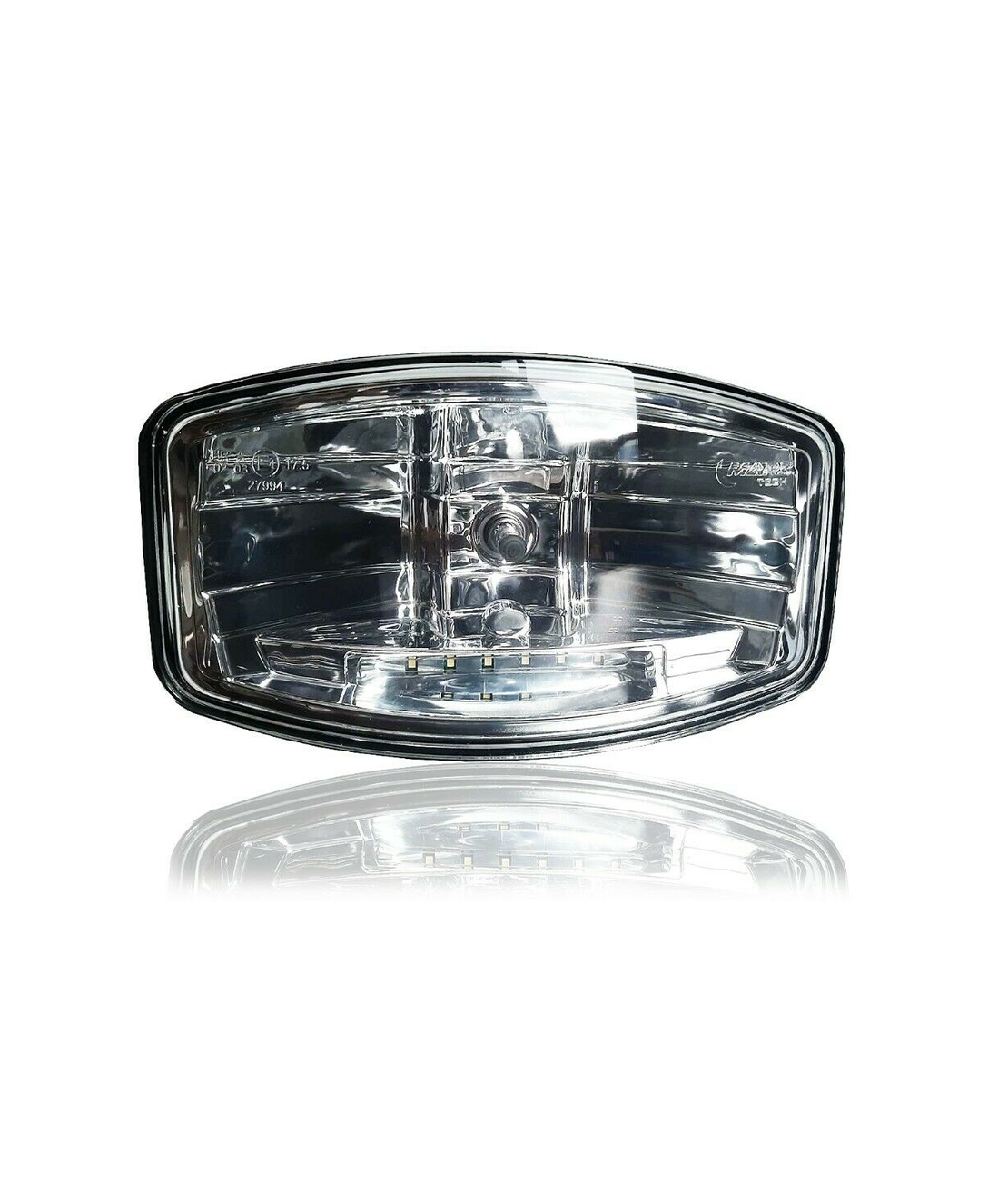 Комплект от 2 броя Халогени Фарове 12V-24V с крушка H7 + 6 ЖЪЛТИ LED габаритни светлини За Камион Трактор Багер Земеделски Машини и др.