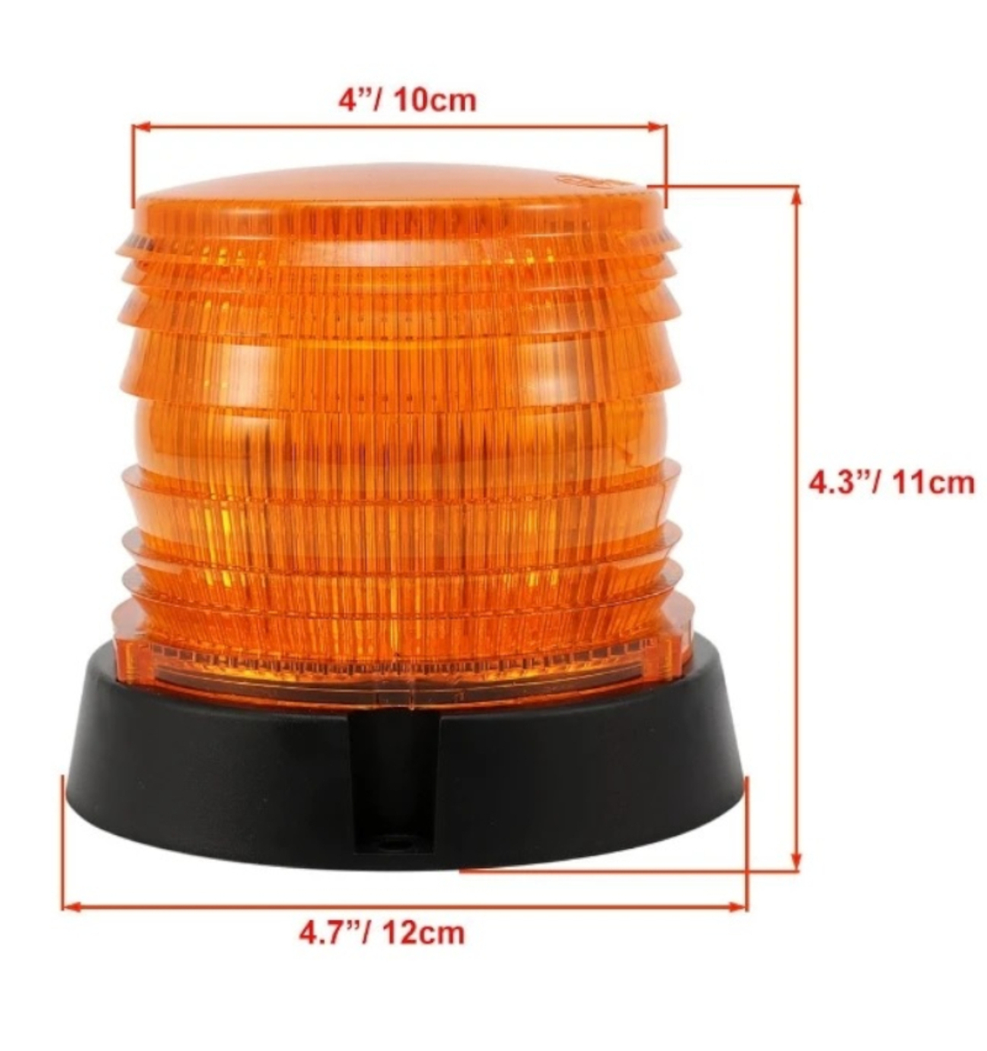 60 LED Лед Сигнална Лампа Аварийна Маяк Буркан 12V 24V С Mагнитно и Болтово Захващане