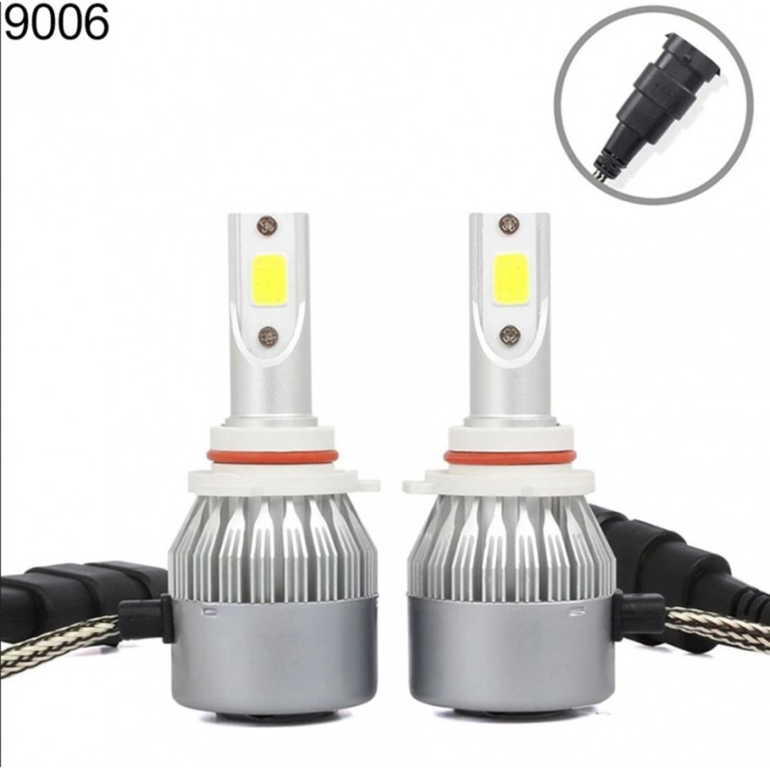 Комплект от 2броя LED ЛЕД диодни крушки за фар халоген HB4 ХБ4 12V 36W