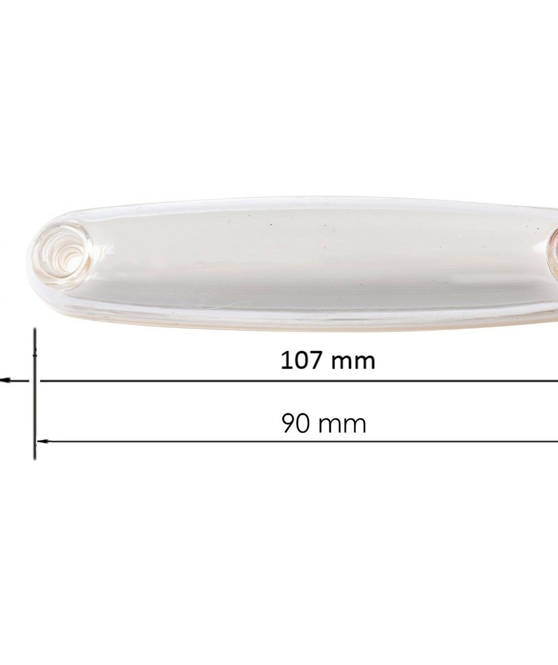 LED Светодиоден Габарит Неон Ефект Маркер Токос Бял 12V-24V 107 mm