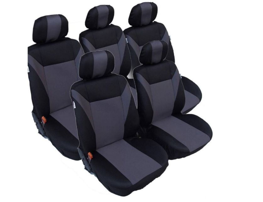 Тапицерия за VW Touran, Sharan, Ford Galaxy, Citroen C8, Peugeot 307SW, Citroen C4 Grand Picasso, Peugeot 806, 807 сиво - черно
