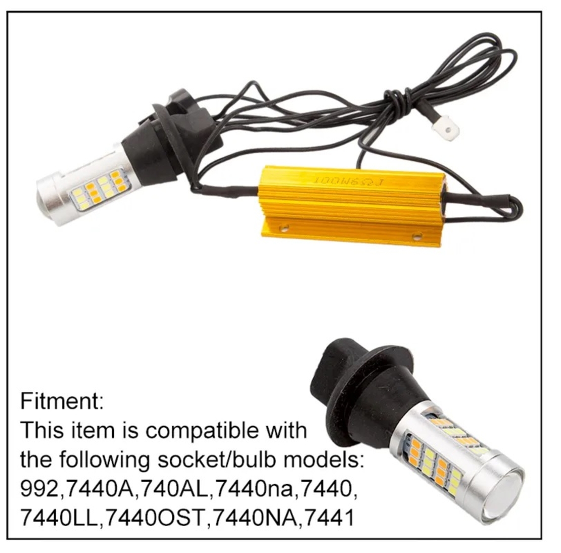 Комплект от 2броя LED диодни DRL дневни светлини с вграден мигач 12V 8W S25/1156/BA15S/P21W Can Bus без Грешки