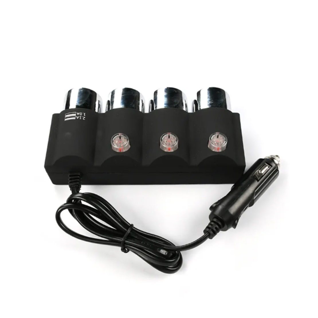 Разклонител за запалка с 3 гнезда и 2 USB - 1508
