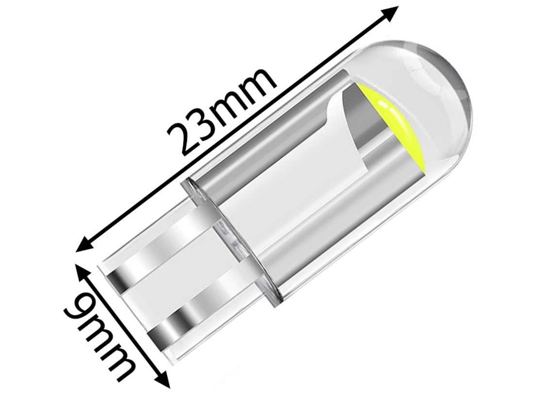 Диодна крушка LED 12V, W5W, T10, W2.1x9.5d, блистер 2 бр.