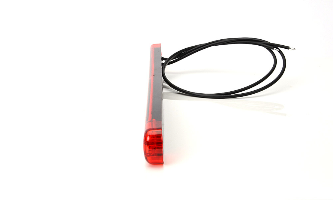 LED Светодиоден Габарит, Маркер, Червен, Е-Mark, 12 LED, 12V-24V, 24 см