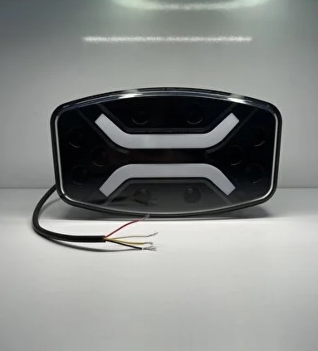 LED ЛЕД Високомощен диоден фар халоген лампа 12V - 24V бяло-жълто за АТВ джип камион трактор земеделски и селскостопански машини и др. 245 x 139 x 70 mm
