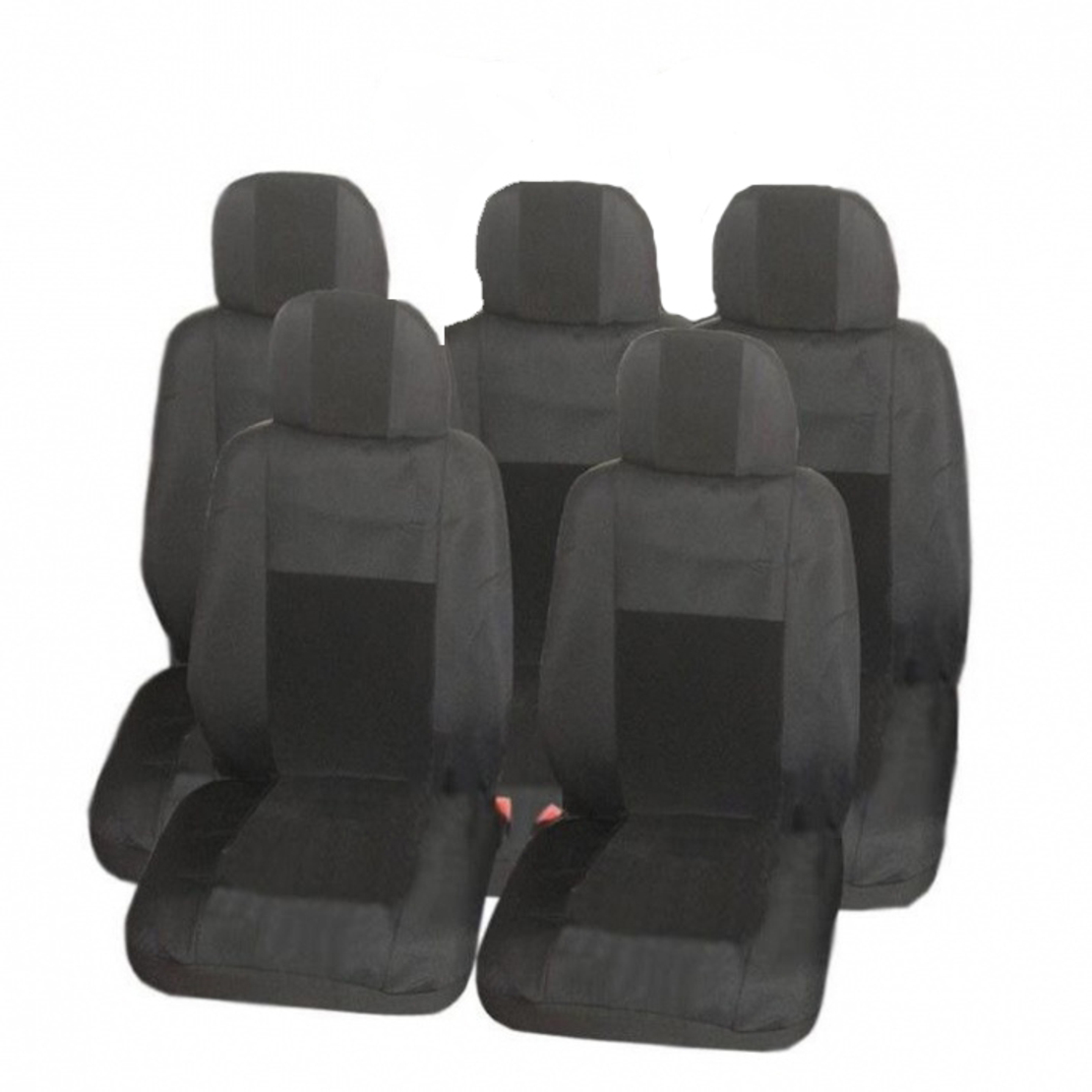 Калъфи тапицерия Flexzon за Ford S-MAX, C-MAX, VW Touran, Sharan, Toyota Corolla Verso, Текстил, Черна