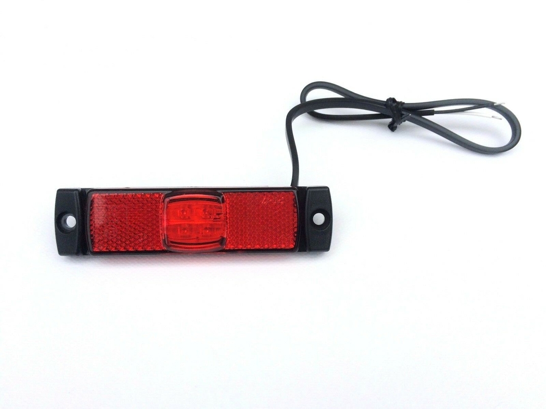 LED ЛЕД Светодиоден Червен Водоустойчив Габарит Маркер Fristom Е-Mark 12V-24V 130mm x 32mm x 14.5mm
