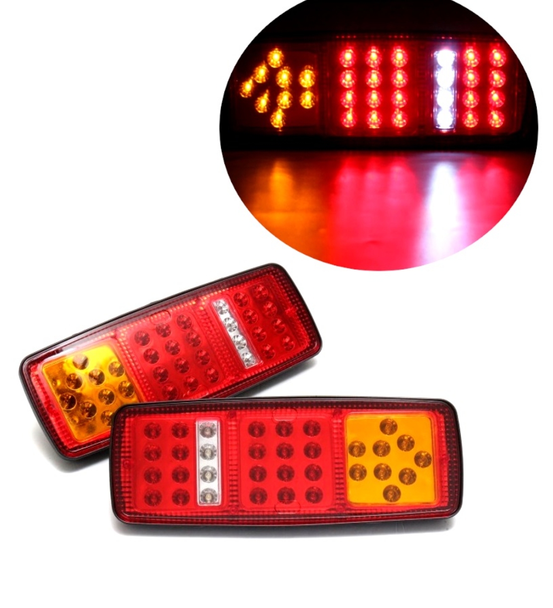 Комплект от 2 бр. LED стопове мигач задна светлина 24V за камион бус ТИР емарке