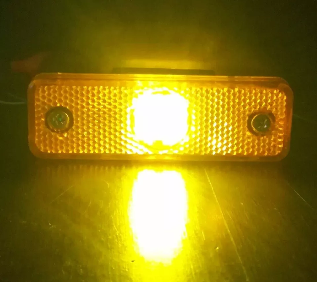 LED ЛЕД Светодиоден Оранжев Габарит Със Стойка Маркер Габарит Водоустойчив 12v за бус ван пикап ремарке каравана и др.