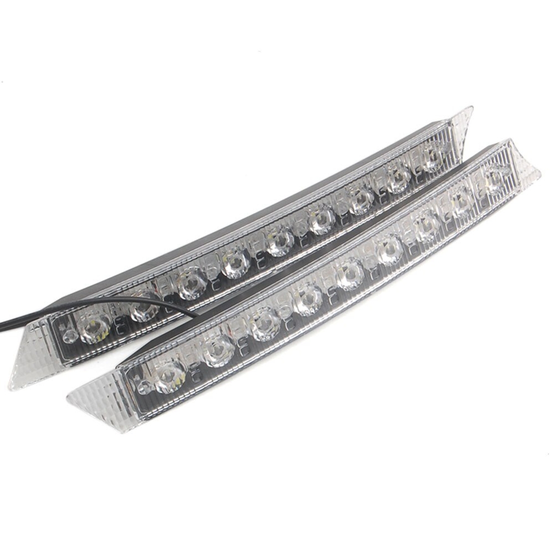 Комплект Извити За Броня Предни Мощни 9 Led Лед Диодни Дневни Светлини 12V 54W