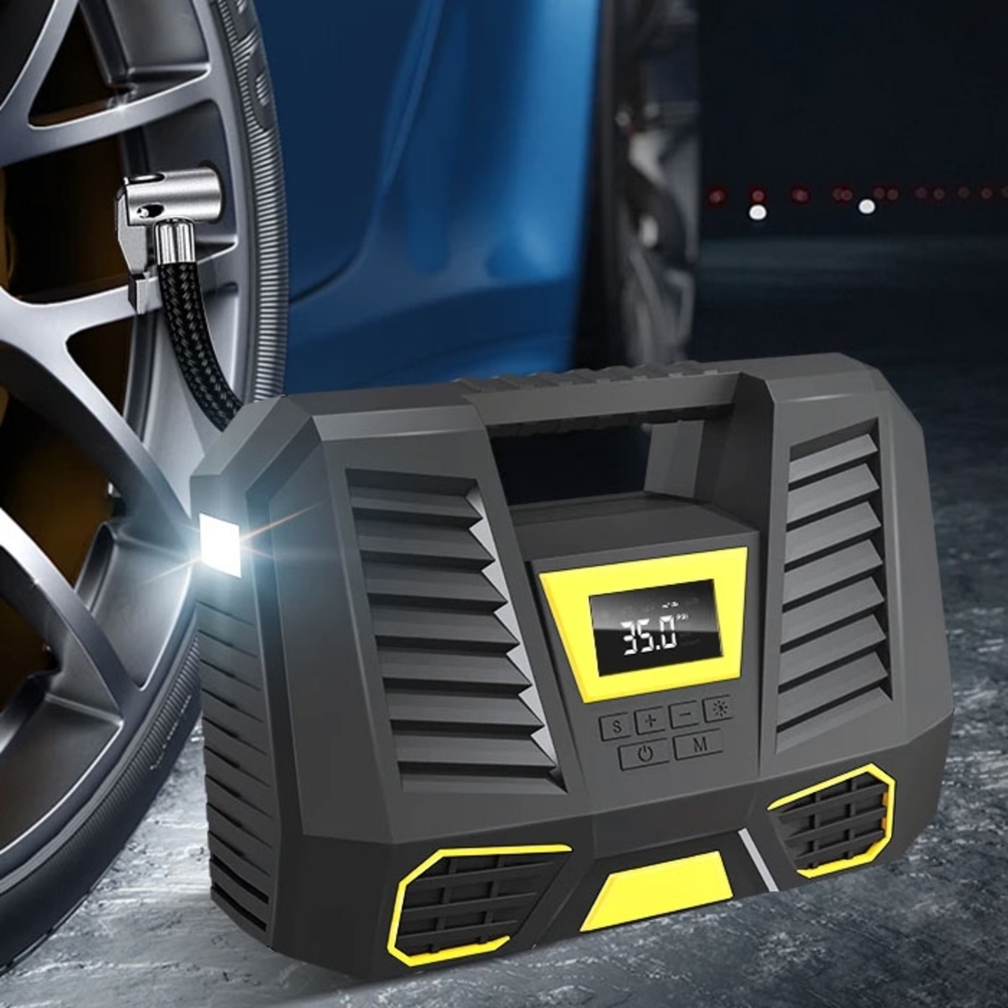 Компресор дигитален за гуми 12V - 1808-1