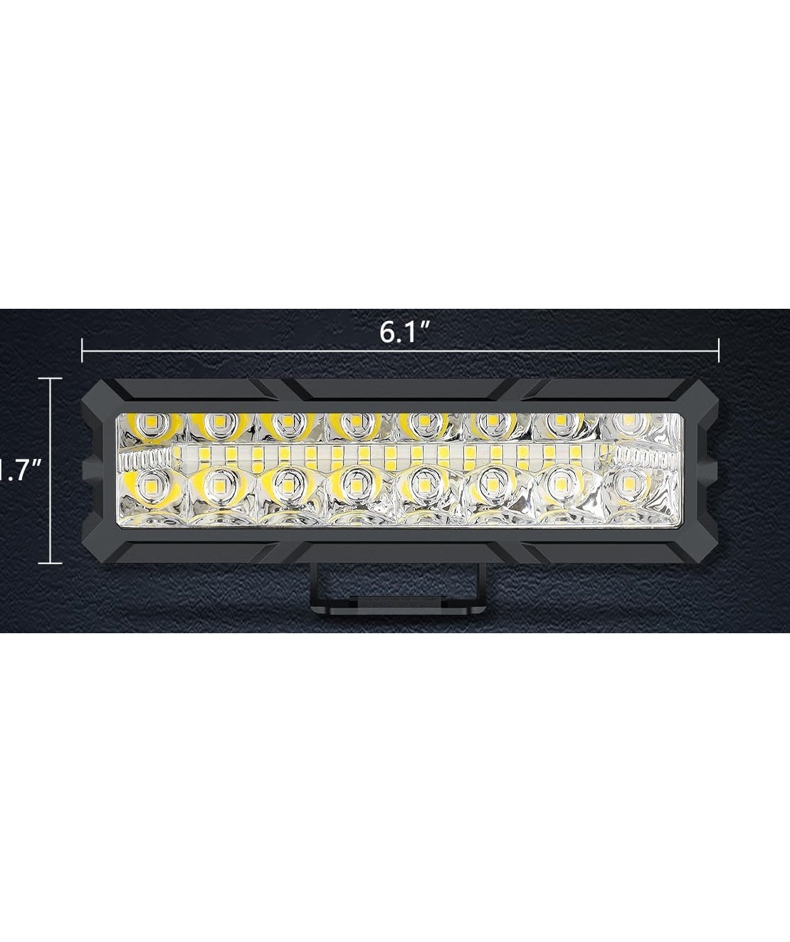 15.5 cm 93W Диоден Прожектор Супер Мощен Халоген Led Bar Лед Бар Бяла Комбиниранa Светлина 12V - 24V За АТВ SUF Джип 4х Offroad Камион