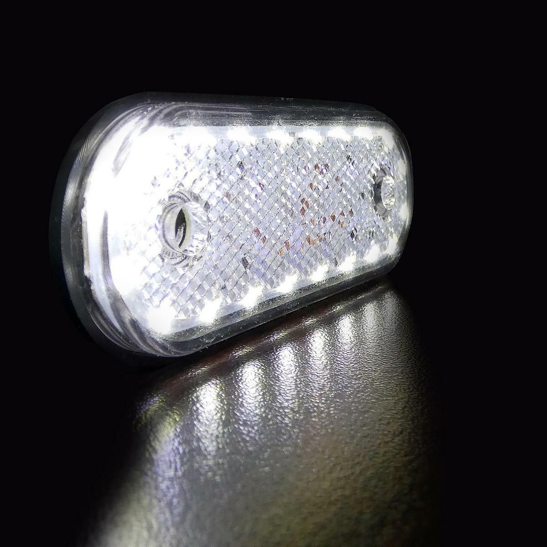 LED Габарит, Маркер, Токос - Бял, Червен, Жълт, 20 Диода - 12V - 24V - за камион бус, ван, каравана, платформа, кемпер