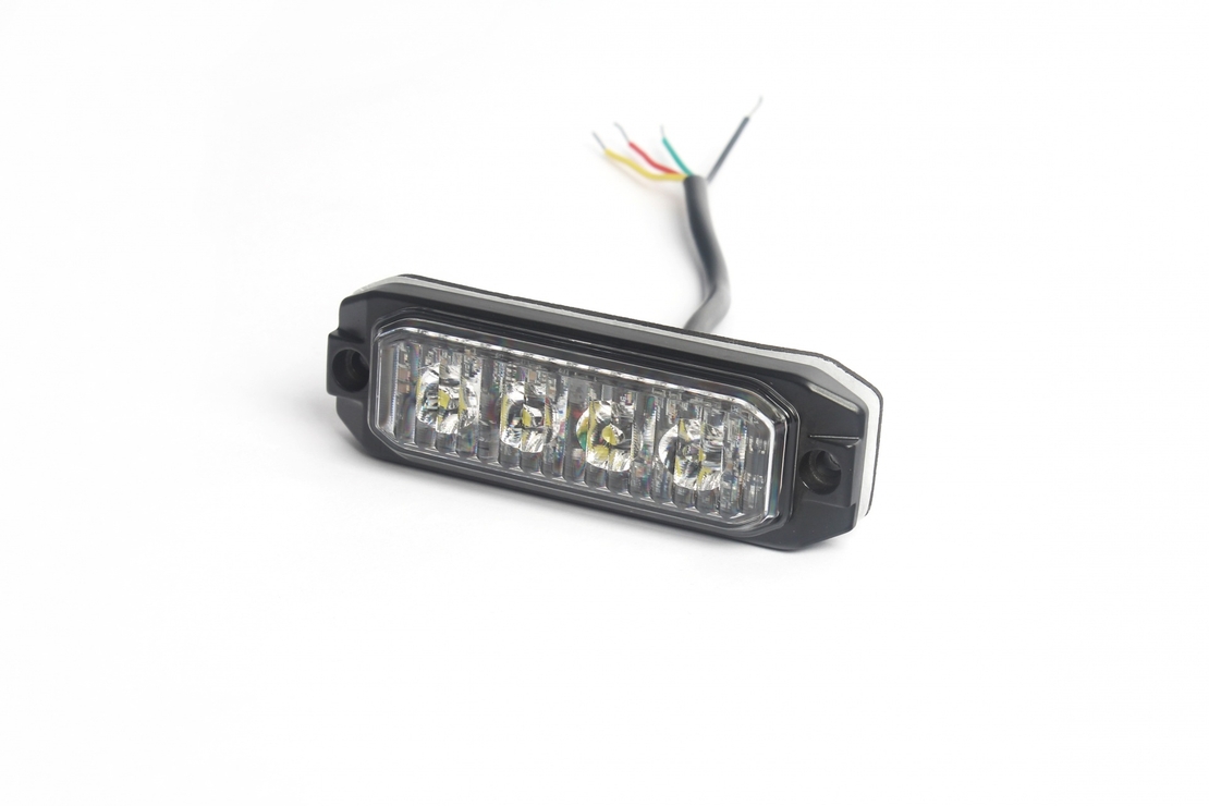 4 LED ЛЕД Жълта Аварийна Сигнална Лампа Блиц Светлина Мигаща За Пътна Помощ Платформа и др. 12-24V