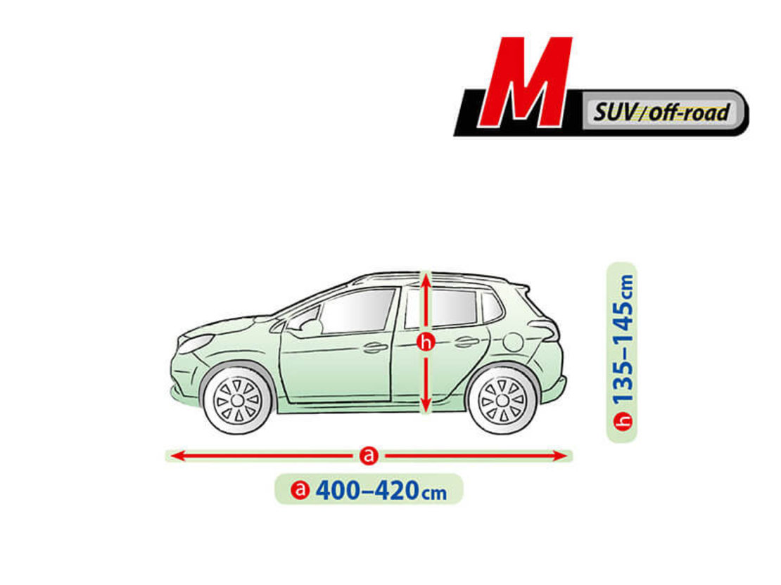 Висококачествено Покривало Kegel за Джип SUV OFF-ROAD Серия Mobile Garage размер M 400 - 420см х 135 - 145см