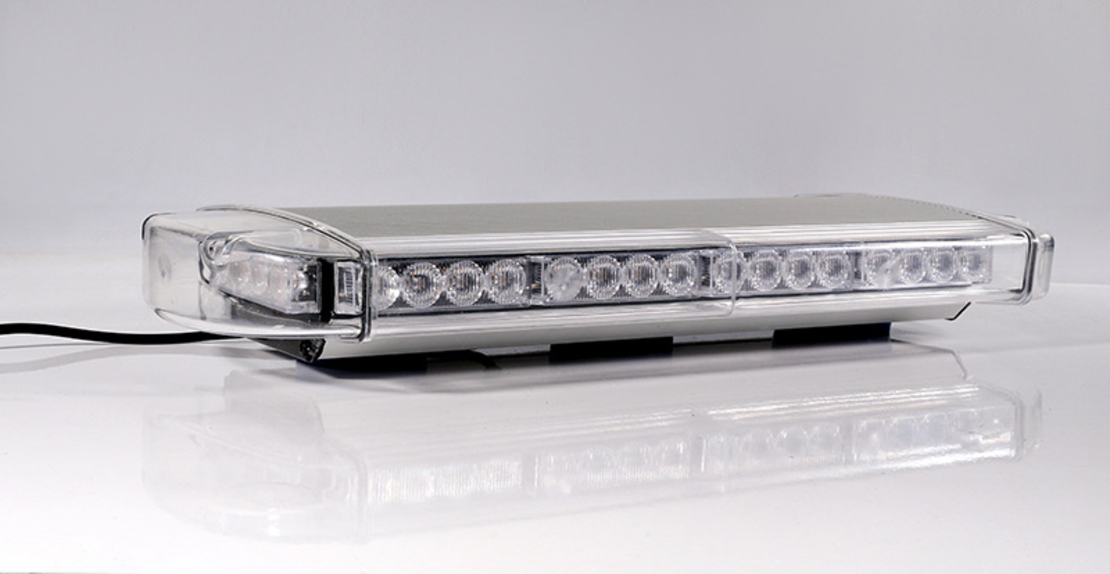 12V 24V Лед Led Диодна Мощна Аварийна Сигнална Лампа Буркан с Магнит 55см 10 режина Бяло Стъкло За Пътна Помощ Платформа Снегорин и др.