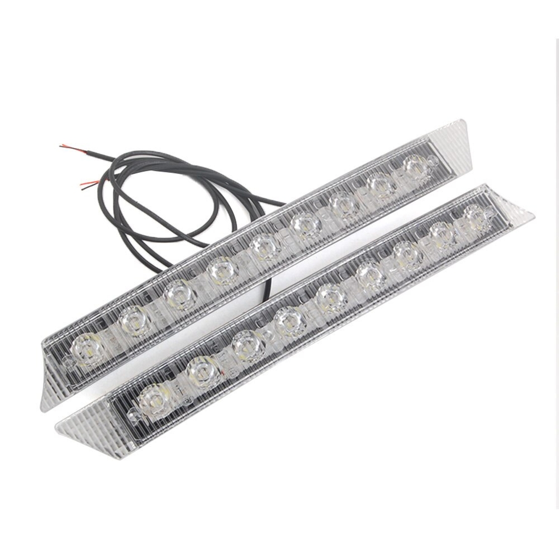 Комплект Извити За Броня Предни Мощни 9 Led Лед Диодни Дневни Светлини 12V 54W