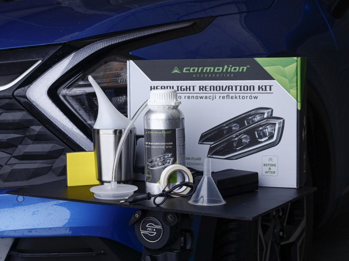 Комплект за възстановяване на фарове от течен полимер 600 ml, 19 части - Carmotion