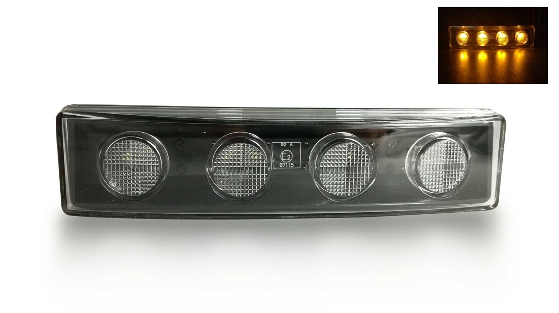 1бр Оранжев LED преден габарит маркер за Скания Scania- 180mm x 40 mm с букса