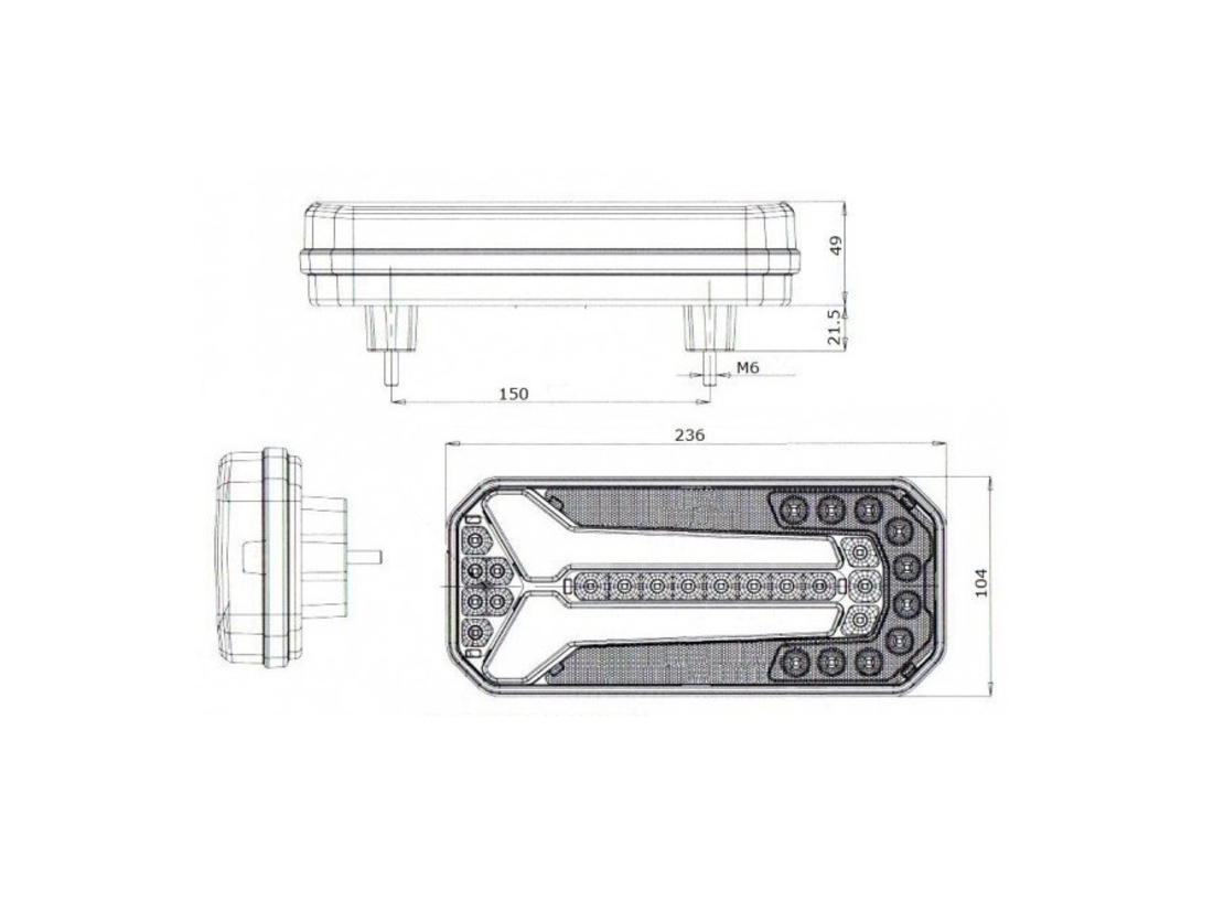 Комплект LED Светодиодни Стопове, Ляв и Десен, 4 Функции, Е-Мark, Неон Ефект, 12V-24V