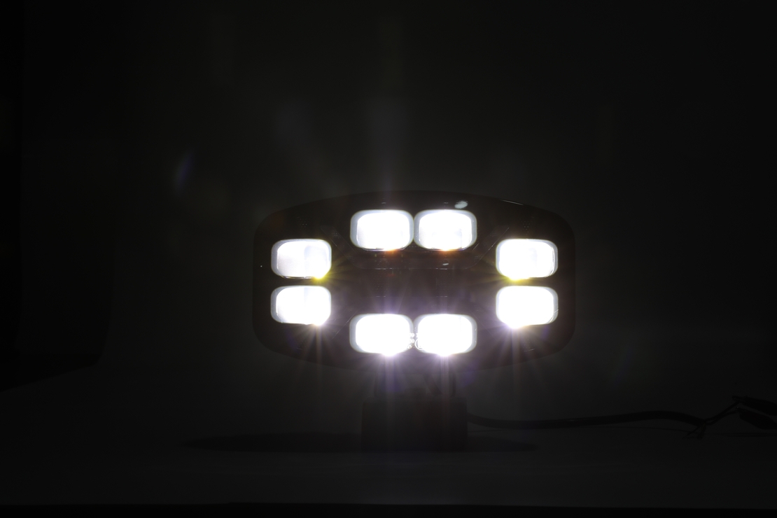 LED Халоген Фар DRL бяла/жълта светлина - Опушен - 12-24V за джип, камион, агротехника и др.