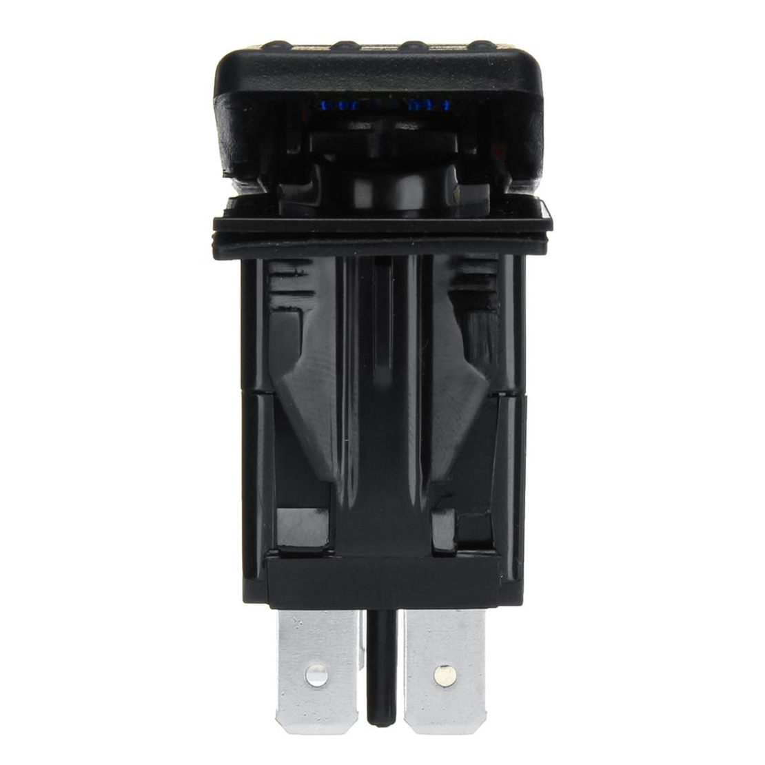 Копче, Бутон, За Вграждане, за LED Лед Бар, Халоген, Светлини, 12V - 24V, Надпис ROOF LIGHTS , Синя Светлина