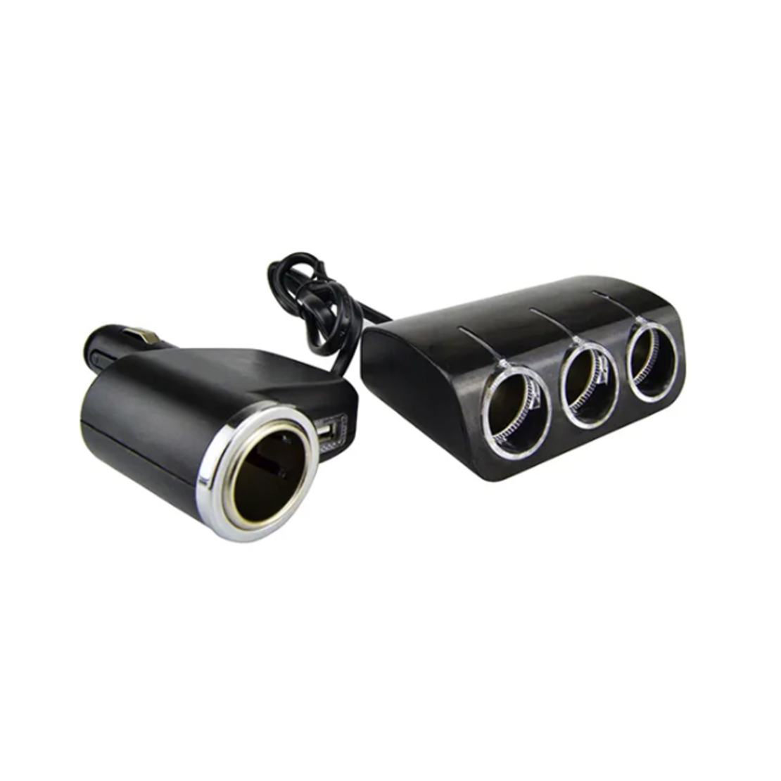 Разклонител за запалка с 4 гнезда и 1 USB - 1528