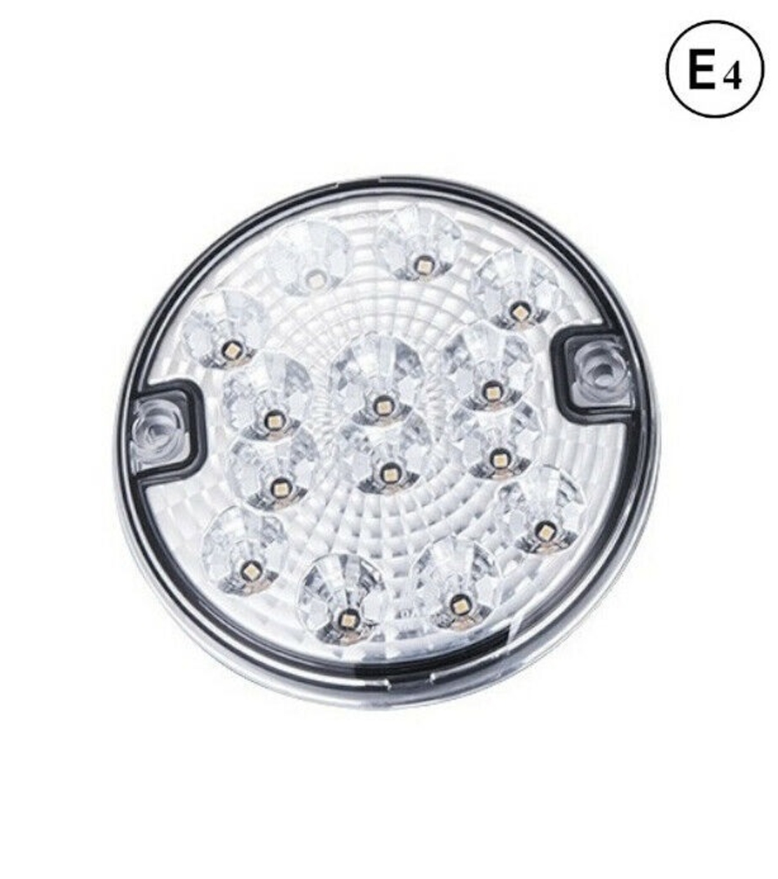 1 брой LED Лед Диоден Стоп Бял задна скорост светлина , Кръгъл Ø14cm, 12V-24V, За Камион, Ремарке, Бус , Каравана, Кемпер