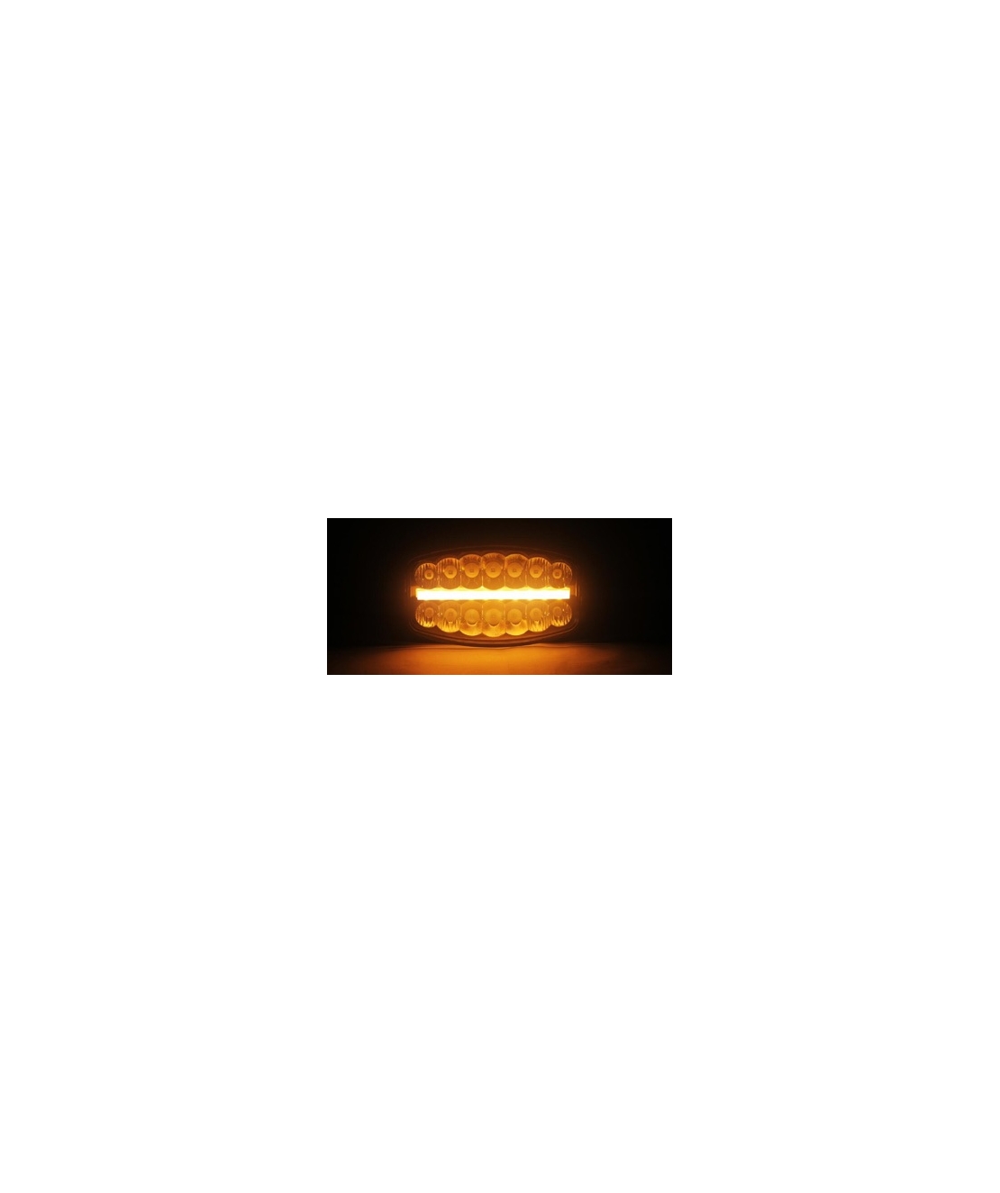 80W LED Лед Фар Халоген С Три Функции Неон ефект Бяло-Жълто/Оранжево Neon 24,5см x 13,9см 4100lm 12V - 24V E-Mark Подходящ За DAF MAN Scania Volvo Iveco и др.