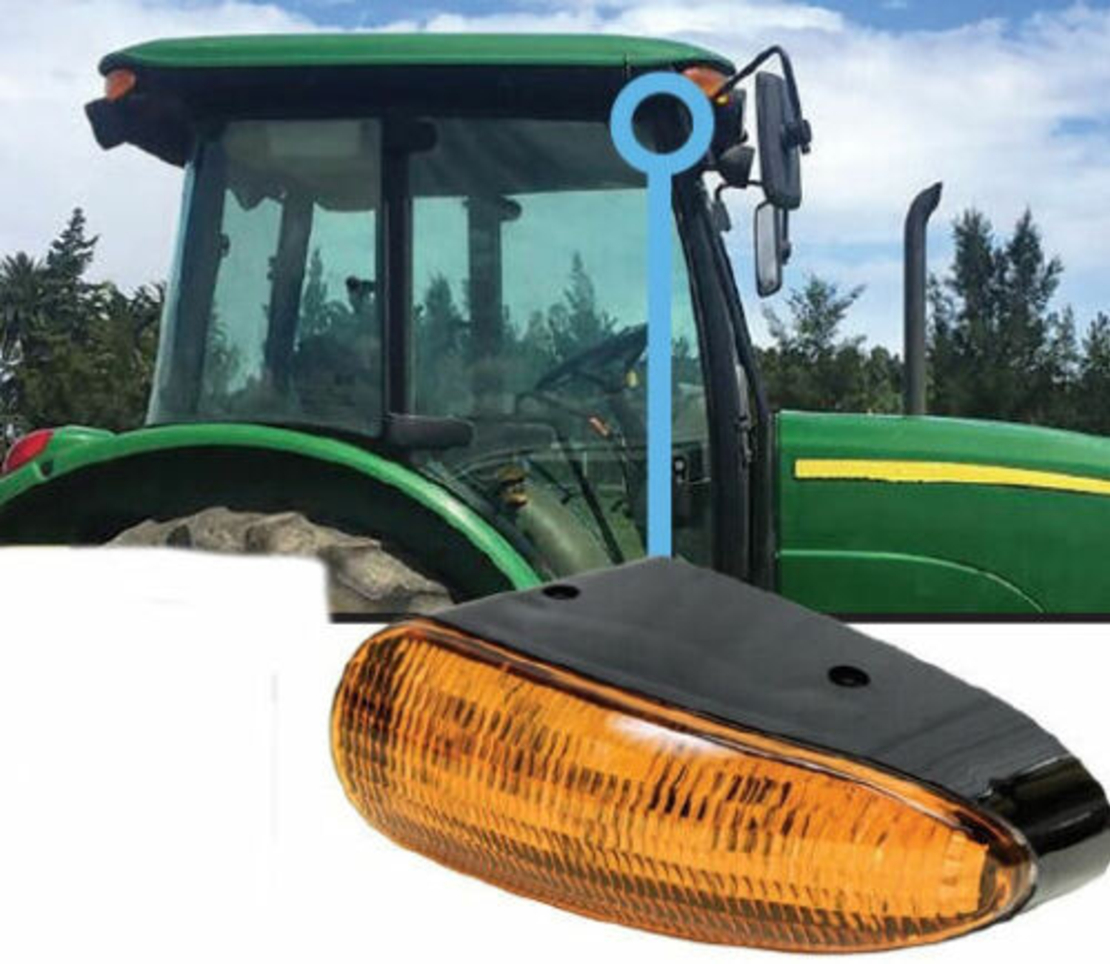 21W Лед LED Сигнална Лампа Мигач Аварийна Оранжева Светлина AGCO John Deere