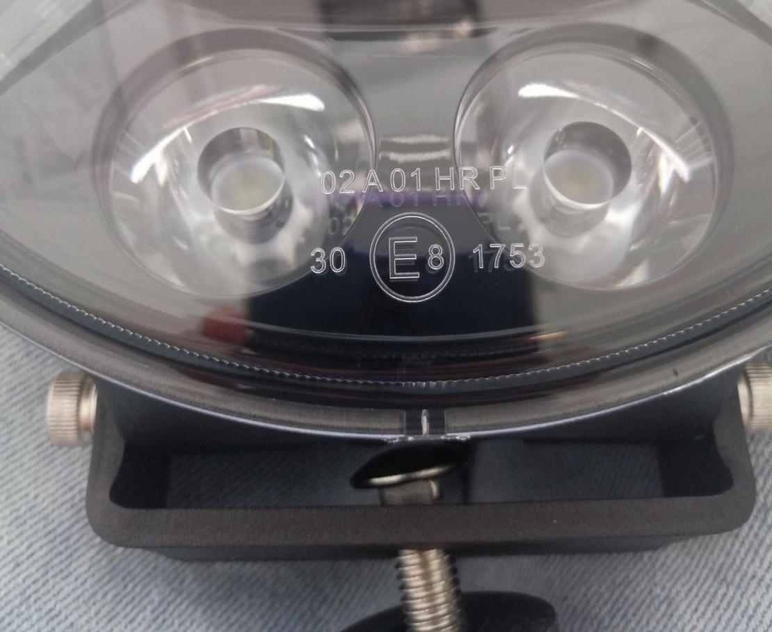 LED Диоден Халоген Фар Бял Оранжев Габарит Ø 218 мм 12V 24V 12 Диода за джип камион трактор багер