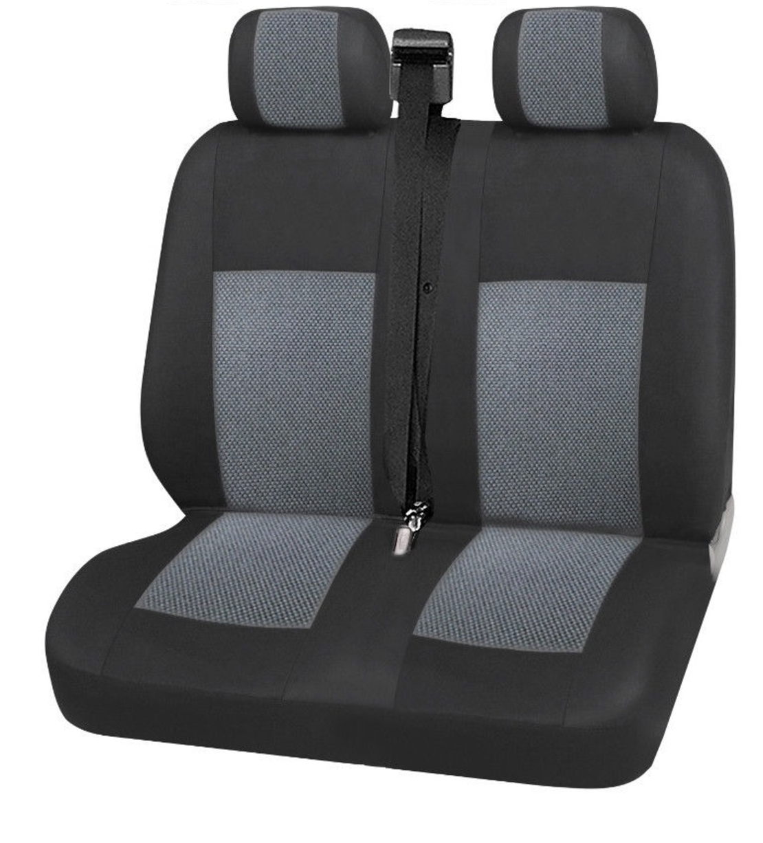 2+1 Лукс Калъфи В Сиво За Седалки за Mercedes Sprinter Vito Vw Crafter T5 Ford Transit Peugeot Iveco Премиум Плат