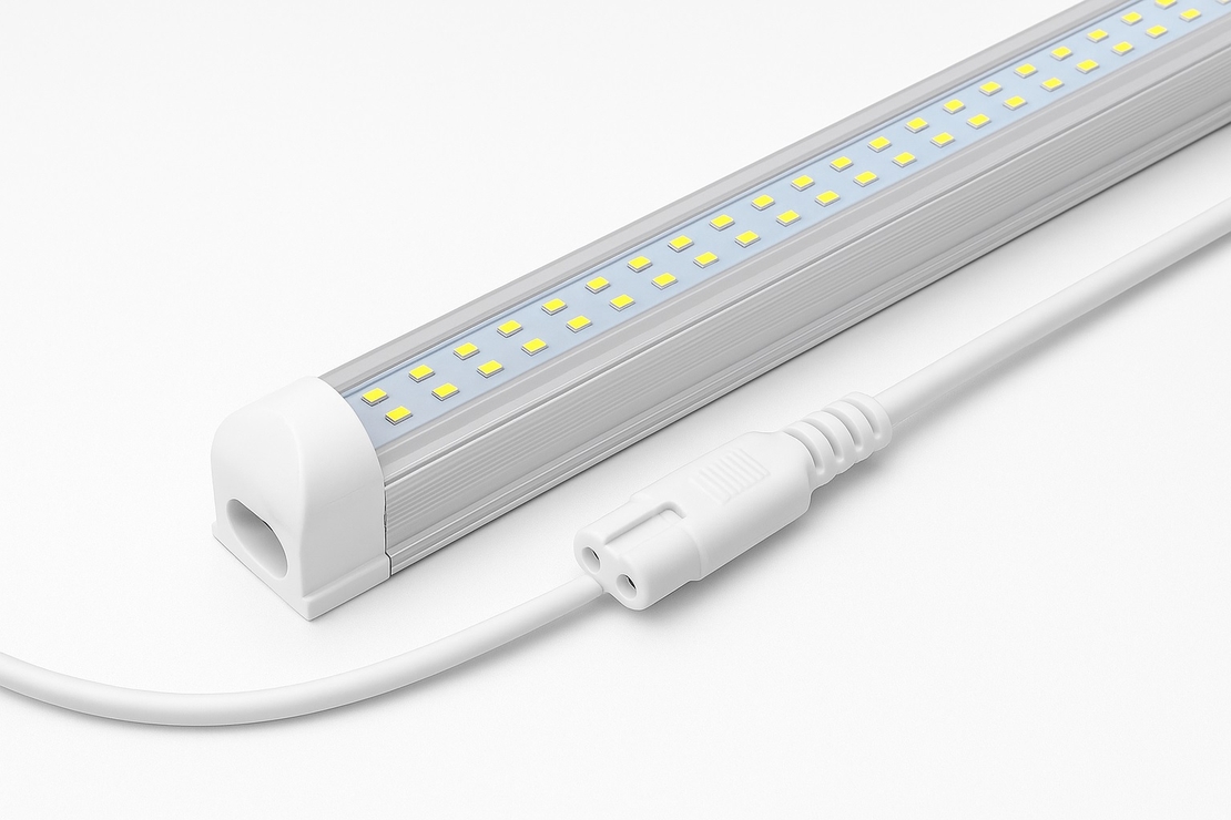 LED Лампа бяла светлина 72 LED, 12V, 6500K, 33 см – Алуминиев корпус, с кабел и букса за свързване