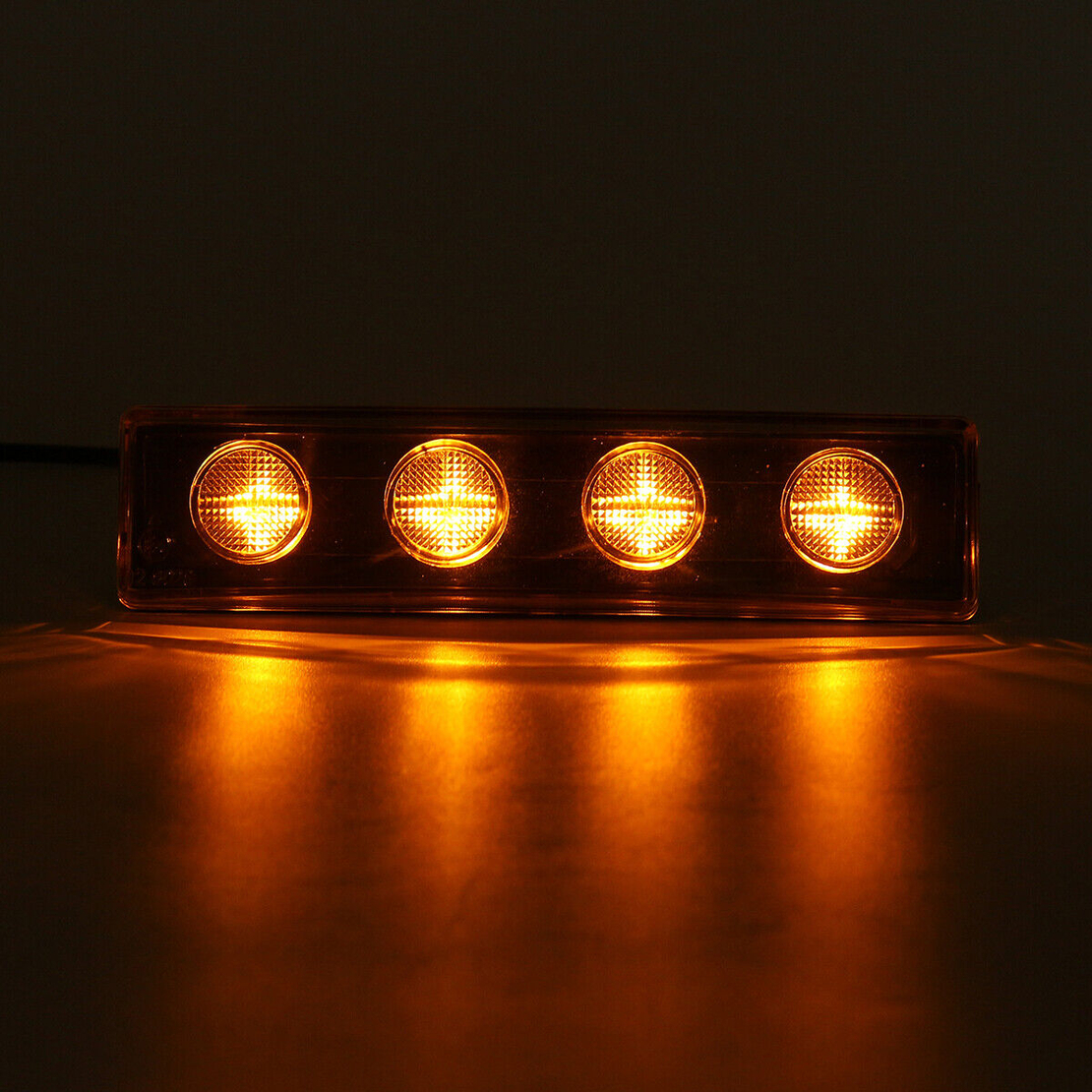 1бр Оранжев LED преден габарит маркер за Скания Scania- 180mm x 40 mm с букса
