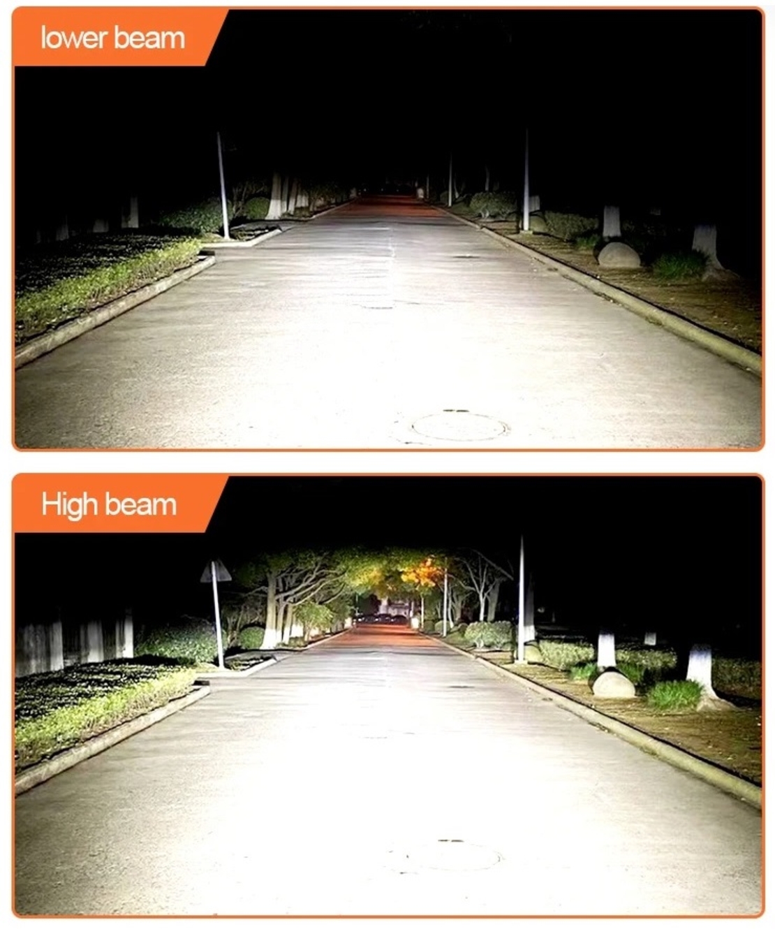 Комплект от 2 броя LED крушки с лупа, Y10 H4, 200%, 60W 6400LM, 6000K, 360° Canbus без грешки – 12V