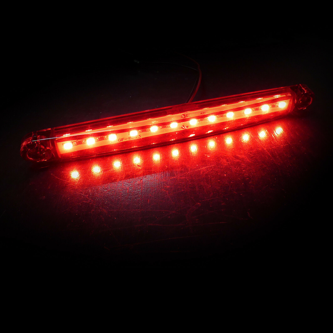 1 брой ЛЕД LED Червен Диоден Маркер Габарит Токос със 12 светодиода за камион ремарке бус ван каравана платформа 12V MAR872