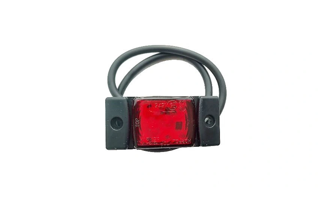 LED Светодиоден Габарит, Маркер, Токос, Червен, Е-Mark, 3 LED, 12V-24V, 7.3 см